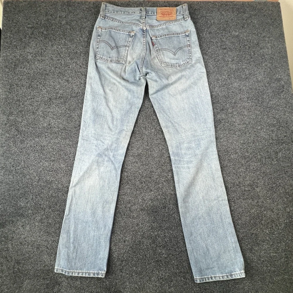 Levi's 595 Men's Loose Straight Jeans 30x33 Light Wash 59504 Distressed Y2K READ